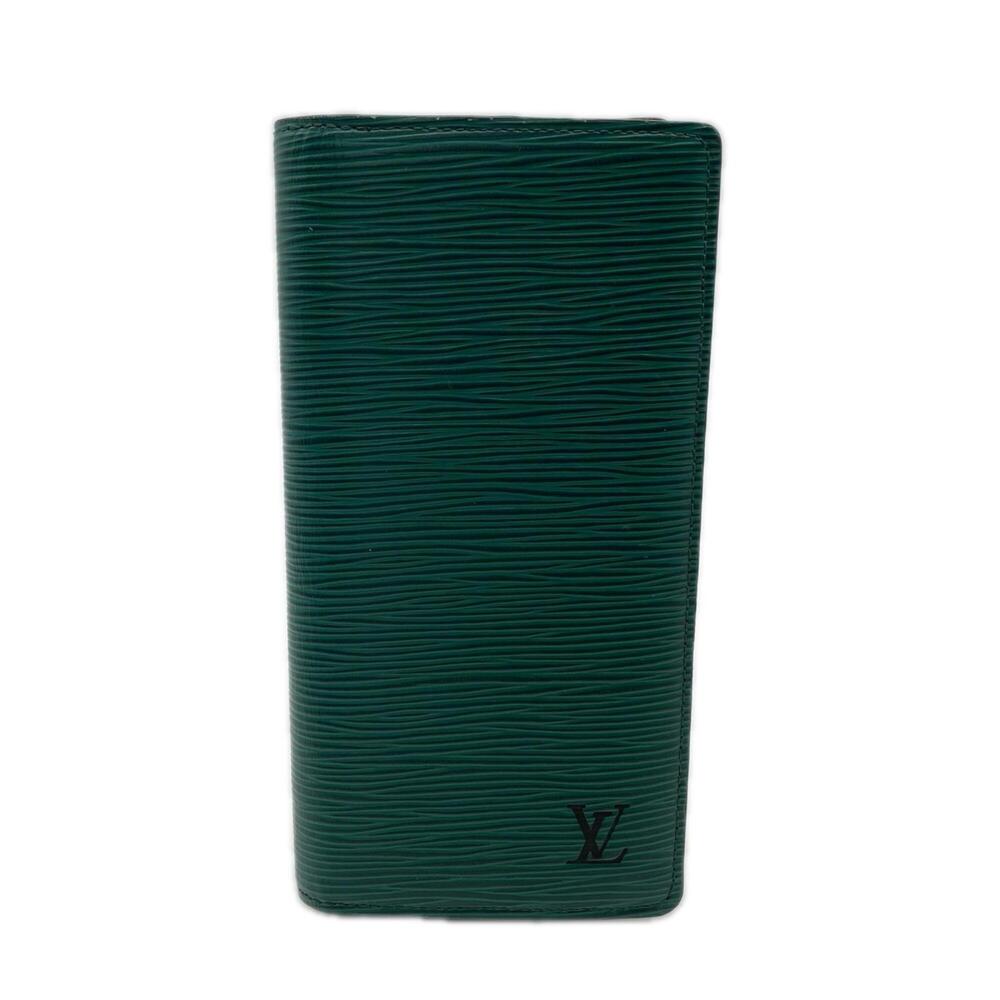 LOUIS VUITTON Epi x Monogram Eclipse Portefeuille Brazza M81372 Long Wallet G...